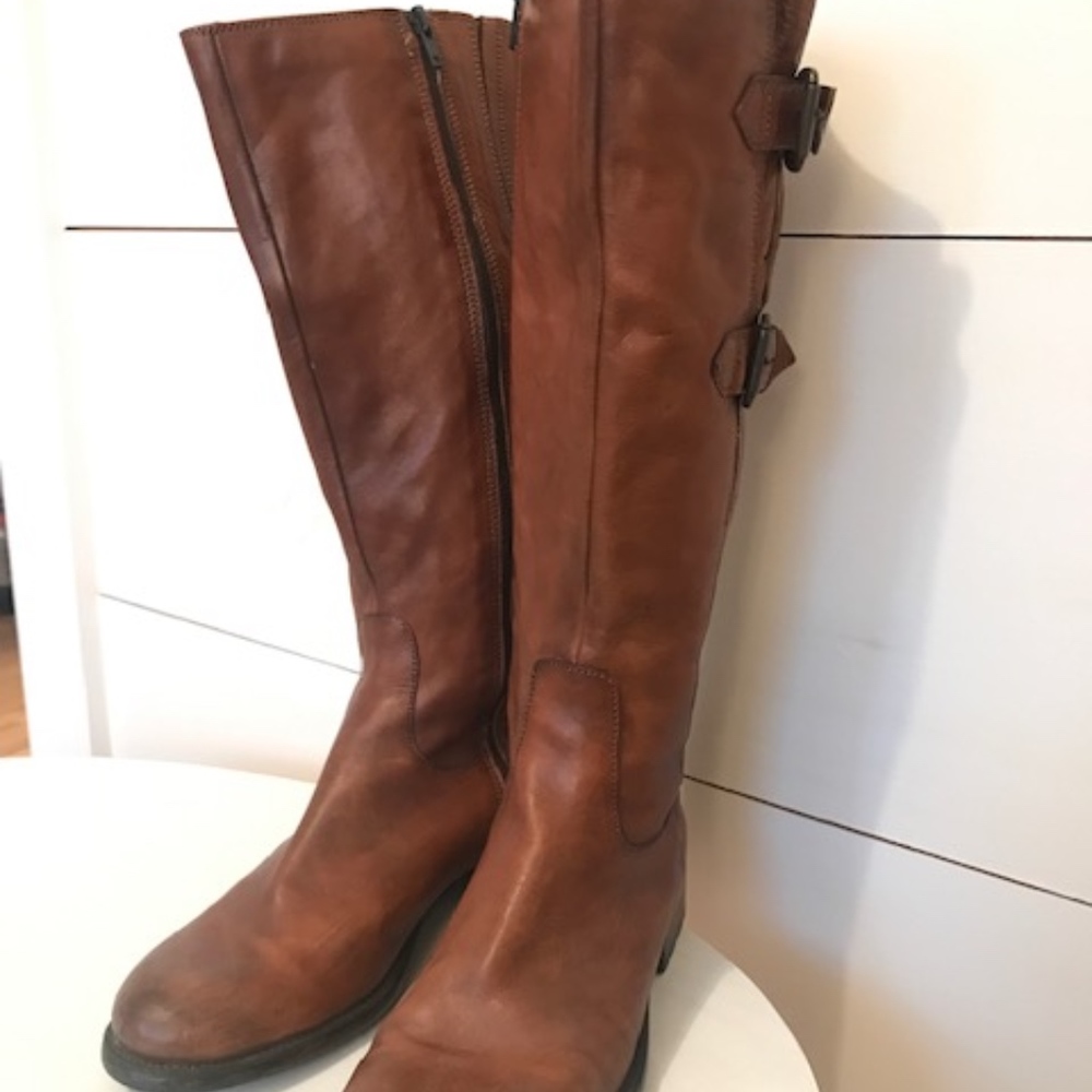 Clarks Brown Leather Riding Boots - 10